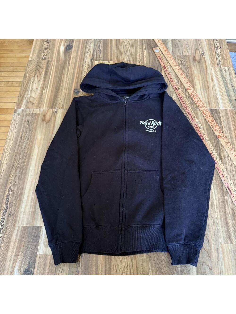 Hard Rock Cafe Malaga black zip up hoodie